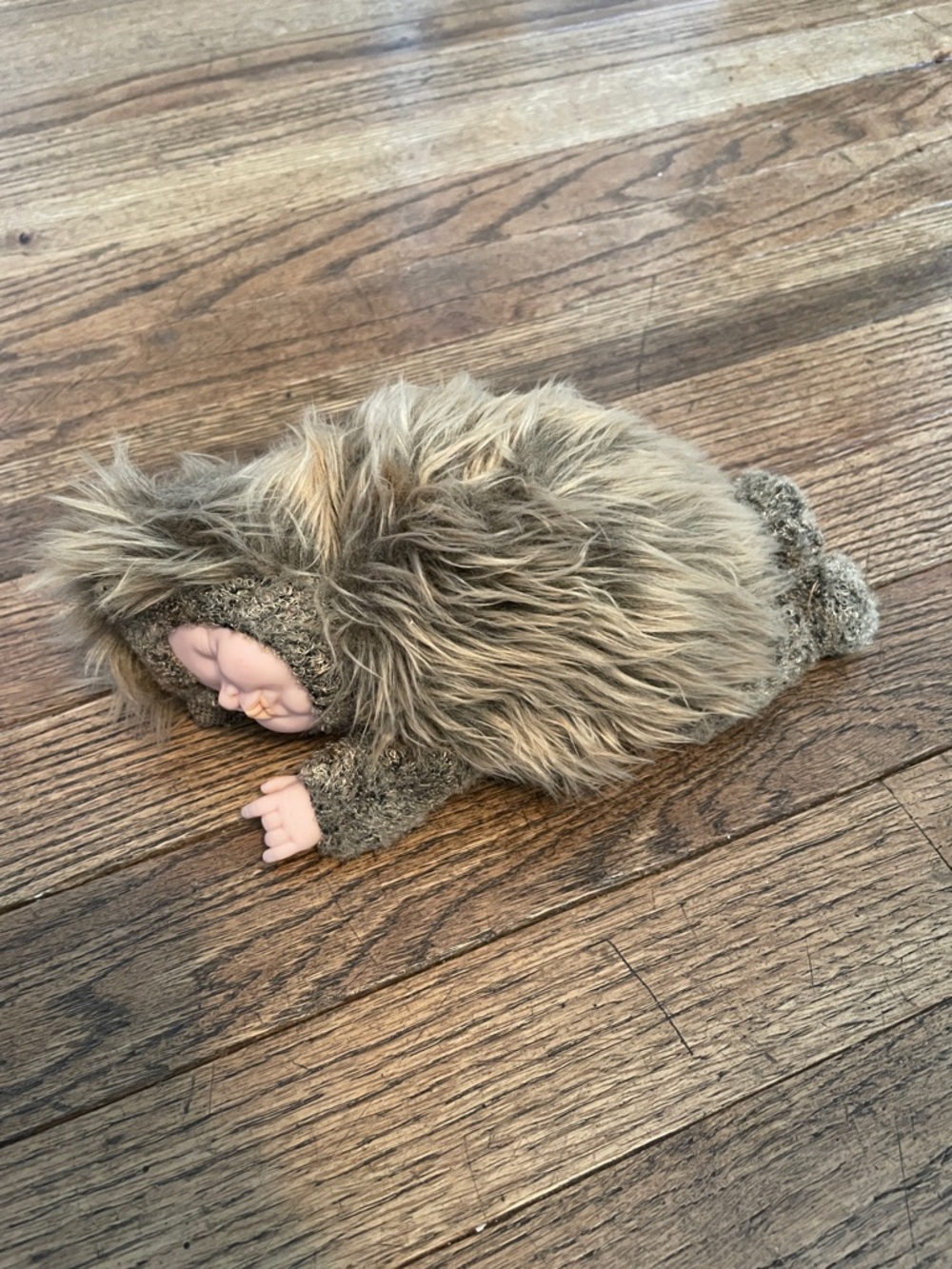 Anne Geddes Plush Faux Fur Baby Doll Hedgehog